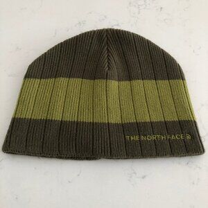 The North Face Activewear Ribbed Acrylic Outdoor Hat Two Tone Green Sz OS